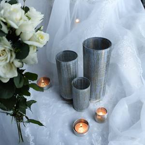 Bougeoirs pilier en métal de la meilleure gamme Lot de 3 pour centre de table de Noël et décoration de la maison Bougeoirs élégants - Product Image 3