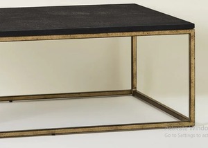 Table d'appoint rectangulaire en marbre noir, grande table de présentation décorative pour salon, table basse, accessoires de maison - Product Image 5