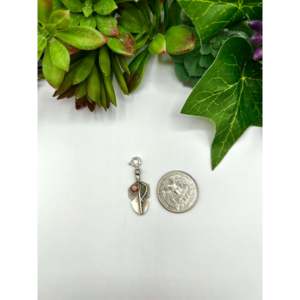 Navajo <b>Crafted</b> Pink Conch & Sterling Silver Charms Elegant Jewelry Findings & Components - Product Image 2