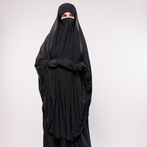Vente en gros de jilbab deux pièces, vêtements islamiques modestes, robe longue à capuche pour femmes musulmanes, tenue hijab, exportateur direct d'usine - Product Image 1