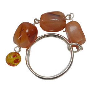 คริสตัลพวงกุญแจหินสีแดง Carnelian กุญแจจีน Cube สีเหลืองอําพันหินธรรมชาติ Healing พวงกุญแจของขวัญผู้หญิงพวงกุญแจขายส่ง - Product Image 5