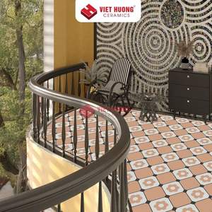 Azulejo de Cemento 200x200, Azulejo Marroquí Artístico Hecho a Mano para Paredes de Cocina y Baño con Diseño Expresivo - Product Image 3