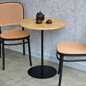 Modern Durable 60cm Round Coffee <b>Table</b> and 2 Plastic Chairs Combo Living Room Furniture-CBCF297 - Product Image 5