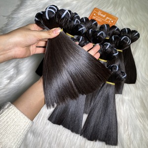 ผมสั้นยาว6 "และ10" ผมทรงตรงสีดำธรรมชาติแบบคู่มีให้เลือกส่ง - Product Image 1