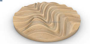 Décoration murale en bois Art Déco, fichier STL pour découpe laser et routeur CNC, décoration suspendue multi-pièces faite à la main pour hôtels/restaurants - Product Image 2