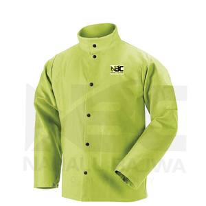 Chaqueta de soldadura de algodón 2023 FR de alta calidad 100% hecha en Pakistán con mangas de cuero ropa de seguridad - Product Image 5