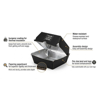 Boîte d'emballage pour plats à emporter de restaurant, hamburgers, poulet frit, en-cas, boîte en papier alimentaire personnalisée avec logo, forme coquille