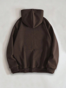 Sweat à capuche unisexe personnalisé pour homme, en coton épais, avec fermeture éclair et deux poches, impression possible. - Product Image 2