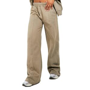 Haute qualité femmes survêtement décontracté solide polaire broderie Logo respirant grande taille survêtements 100% coton dernier hiver 2026 - Product Image 5