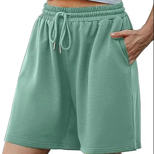 Shorts en coton stretch pour femmes Vêtements de tous les jours Shorts en lin mélangé Respirant Look tendance - Product Image 1