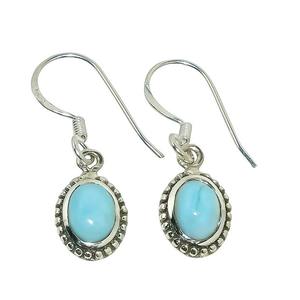 Classical <b>Earrings</b> Jewelry For Women Silver Boho Style Jewelry 925 Sterling Silver Larimar Gemstone <b>Handmade</b> <b>Earrings</b> Gift For - Product Image 2