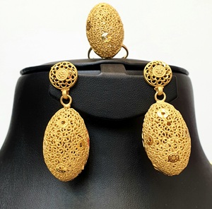 Juego de colgantes con estilo chapado en oro de 24 quilates, circón de cobre de alta calidad, estilo clásico de lujo para bodas, fiestas, compromisos, Idea de regalo - Product Image 2