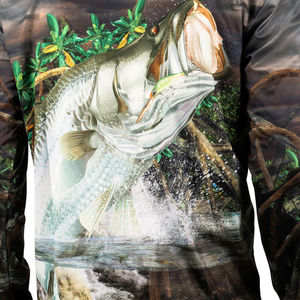 Chemises de pêche polo à manches longues respirantes et douces pour jeunes professionnels, séchage rapide, impression par sublimation intégrale de chemises de pêche polo - Product Image 6