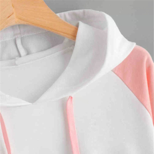 Sudadera corta de algodón con Logo personalizado para mujer, ropa deportiva a la moda, venta al por mayor - Product Image 6