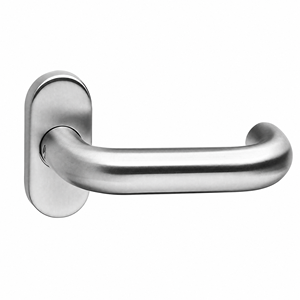 Poignée de porte en acier inoxydable ALLWIN 422 de type L avec ressort et design ovale pour hôtel - Product Image 1