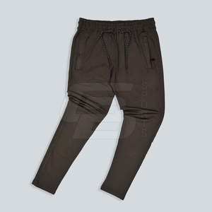 2024 hommes décontracté pantalon mince haute qualité coton polaire Sport Style couleur unie motif droit léger mi uni teint - Product Image 6