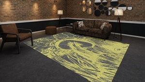 Juego de alfombras de lana anudadas a mano de alta calidad hechas a medida de primera calidad, pila suave con diseño de patrón abstracto - Product Image 5