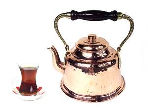 Théière en cuivre de Turquie Maras, aspect antique, couleur cuivre - Product Image 6