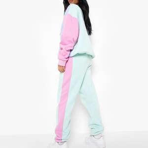 Conjunto Deportivo para Mujer con Bloques de Color y Logotipo Personalizado al por Mayor / Conjunto Deportivo de Dos Piezas para Mujer, Estilo Urbano, Venta Caliente - Product Image 2