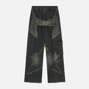 Pantalones holgados de estilo con cremallera para hombre, pantalones holgados ligeros hechos en fábrica, pantalones holgados de Material de algodón - Product Image 1