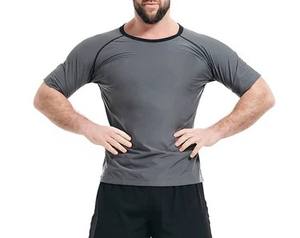 Premium Quality Slim Fit Grey Gym T-<b>Shirt</b> for Fitness Workouts Wholesale Customizable <b>Half</b> Sleeve Sweat-Wicking Exercise T-<b>Shirt</b> - Product Image 2