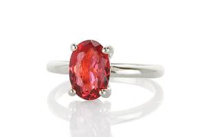 Bagues empilables en tourmaline rose véritable avec pierres précieuses ovales à facettes Bagues solitaires en argent sterling pur 925 fabriquées à la main - Product Image 3