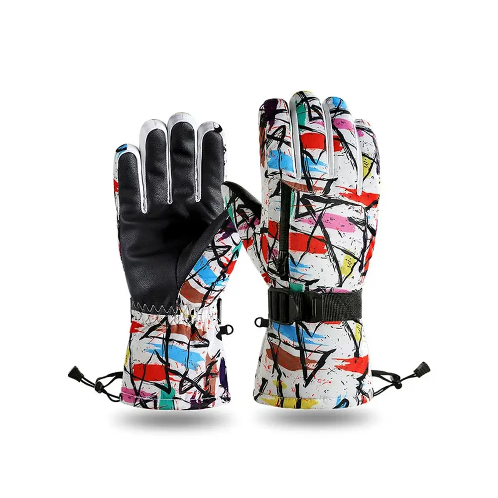 Ski Gloves Waterproof Windproof Snowboard Warm Working Leather Gloves Winter Ski Gloves