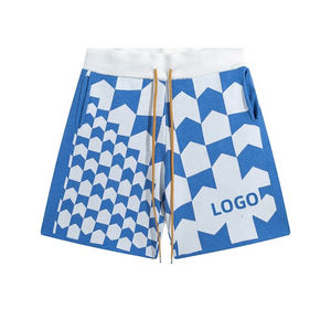 2024 โลโก้ที่กําหนดเองฤดูร้อนถักกางเกงขาสั้นกางเกงขาสั้นสบายสําหรับชายผ้าฝ้าย 100% กางเกงขาสั้นพิมพ์แบบกําหนดเอง - Product Image 4