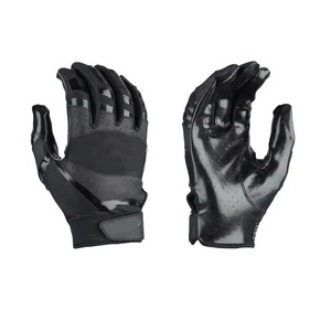 Gants de football américain les plus vendus Poignées de main Sangle de poignet réglable Doigts complets Logo d'équipe personnalisé Silicone Gants de football pour hommes - Product Image 1