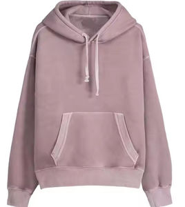 Vente en gros de sweat à capuche personnalisé pour hommes, couleur unie, broderie, coupe ample, sweat à capuche avec cordon de serrage, mode décontractée, nouvelle tendance - Product Image 4
