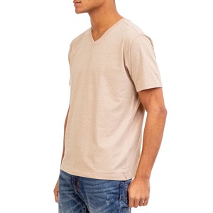 Camisetas de Cuello en V para Hombre, Manga Corta, 100% Algodón, 180 GSM, para Verano, Color Sólido Personalizado, Calidad Premium, al por Mayor, de BD - Product Image 2