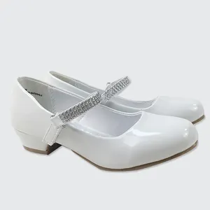 Zapatos de piel personalizados de Mary Jane para niñas, calzado de tacón alto, al por mayor, clásicos, OEM, para Primavera, 12 años