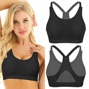 Top de gimnasio sin costuras sexy para mujer Sujetador deportivo informal a rayas con mangas sin mangas Ropa interior delgada de moda en algodón - Product Image 4