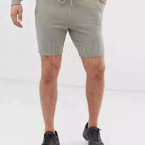 ชุดกางเกงขาสั้นมีฮู้ดสำหรับผู้ชายกางเกงขาสั้นสีพื้นพิมพ์ลายไซส์พิเศษสไตล์ลำลอง - Product Image 6