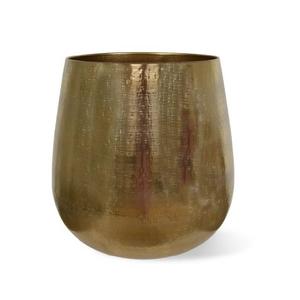 Jardinière design personnalisée en métal martelé pot de sol fini or pour salon intérieur extérieur jardin balcon - Product Image 2