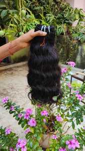 EXTENSIONS DE CHEVEUX HUMAINS DE TEMPLE INDIEN NON TRAITÉS DE QUALITÉ SUPÉRIEURE DE USINE INDE. Toutes les cuticules dans la même direction - Product Image 6