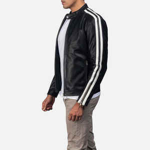2025 nueva moda PU chaqueta de cuero Casual invierno prendas de vestir Exteriores cierre de cremallera transpirable impermeable estampado patrón hombres - Product Image 6