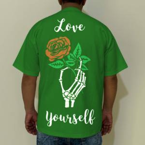 Vente directe d'usine, t-shirt pour homme en coton et bambou respirant à séchage rapide, style hip-hop, col rond, coupe ample, logo sur le devant, vente en gros - Product Image 2