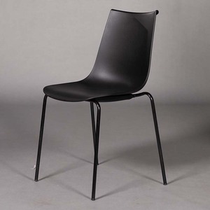 Modern High-Back Stackable <b>Dining</b> <b>Chair</b> with Iron Legs-Multi-Colored Plastic - Product Image 4