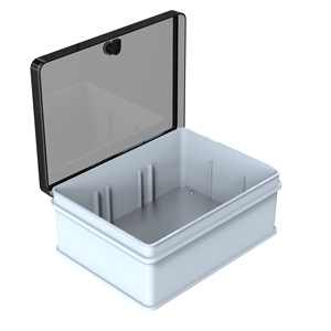 White ABS Distribution <b>Box</b> IP65 Wall Mountable With Transparent Door 300x400x165mm <b>Waterproof</b> Enclosure - Product Image 3