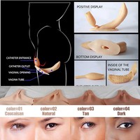 Ceinture de travesti homme-femme sexy avec faux vagin et fesses artificielles, culotte rembourrée en silicone pour un effet push-up fessier et des hanches volumineuses