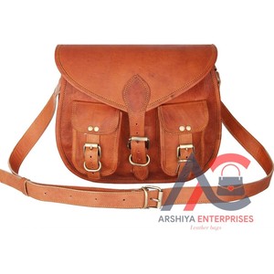 Populaire fait à la main en cuir de chèvre véritable sac à bandoulière en cuir Garin complet sac à bandoulière cartable dames sac Maessenger sac à main de voyage - Product Image 1