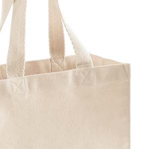 Small <b>Square</b> Canvas Tote Bags with Solid Color Pattern-TF225 - Product Image 4