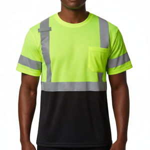 Camisetas de Seguridad de Alta Visibilidad para Invierno 2026, Reflectantes, Personalizadas, al por Mayor, Ropa de Trabajo de Manga Corta, Camiseta Reflectante de Seguridad para la Construcción - Product Image 5