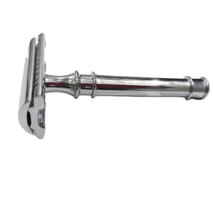 Maquinilla de afeitar de doble filo, maquinilla de afeitar de seguridad de Color cromado con doble borde - Product Image 1