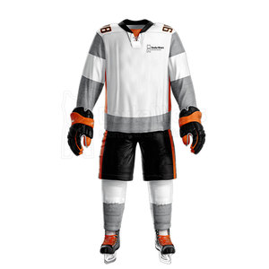Service OEM, impression personnalisée du nom/numéro de l'équipe, uniforme de hockey sur glace sur mesure, tissu 100% polyester, ensembles d'équipes nationales - Product Image 1
