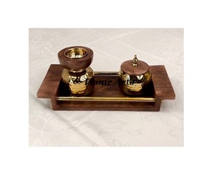 Brûleur de Bakhoor de forme ronde en bois Mabkhar de meilleure qualité pour la décoration d'hôtel et de restaurant - Product Image 2