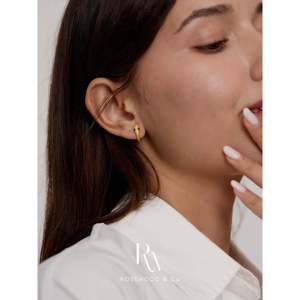 Orecchini Pendenti Leggeri a Serpente Verde in Vermeil Dorato, con Occhio di Allah, Regalo alla Moda - Product Image 1