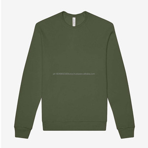 Lettres personnalisées Logo Imprimer Nouveau Vert Sweats Hommes 100% Coton Surdimensionné En Gros Ras Du Cou Pulls Ras Du Cou Pull - Product Image 5