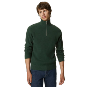 Pull en tricot à col rond personnalisé pour hommes en Offre Spéciale 100% coton avec fermeture à glissière pour la saison d'hiver - Product Image 3